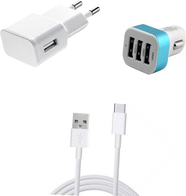 DAKRON Wall Charger Accessory Combo for Motorola Moto Z2 Play(White)