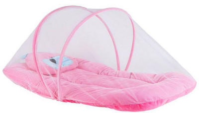 Croox Cotton Infants Pink Nylon Mosquito Net ( 80 cm × 50 cm) Mosquito Net(Pink)