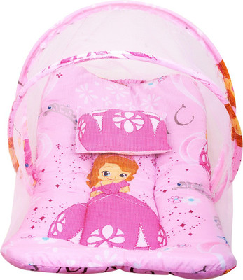 

Frizzy Nylon Infants Super Soft Polycotton Bedding Set with mosquito Net Mosquito Net(Multicolor)