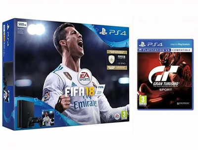 

Sony Ps4 500GB Fifa 18 and Gran Tourismo Bundle Motion Controller(Black, For PS4)