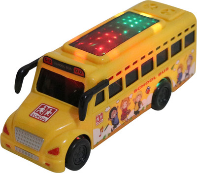 

BEST SHOP TINY YELLOW SCHOOL BUS WITH MUSIC AND LIGHT(Yellow)