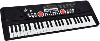 

Super Toys 61 Keys LED Display Piano Keyboard Toy with Recording,Mic & Mobile Charger Power Option (Black)