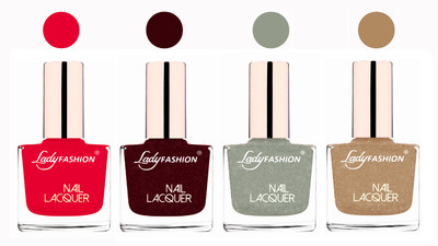

Lady Fashion Ultra High Shine Long Stay Nail Polish Sweet Red,Maroon,Grey,Beach Nude(Pack of 4)