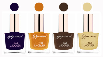 

Lady Fashion Ultra High Shine Long Stay Nail Polish Blue,Golden,Mettalic Brown,Mettalic Gold(Pack of 4)