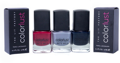 

Colorlust Matte Nailpolish Red Grey Black Red, Grey, Black(Pack of 3)