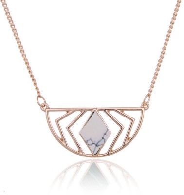 BLINGG Geometric Hollow Out Pendant Necklace Metal Necklace