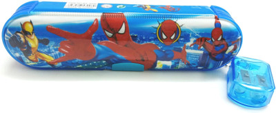 

Generic Easy carry Spiderman Art Plastic Pencil Box(Set of 1, Blue)