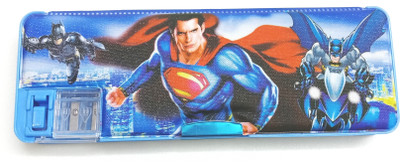 

Generic Easy carry Superman Art Plastic Pencil Box(Set of 1, Blue)