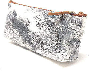 

Parteet Pouch Cartoon Art Polyester Pencil Box(Set of 1, Grey)