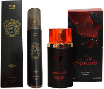 

DSP HEARTS RED PERFUME 100 ML + 1500 SHOTS PERFUME 145 ML Eau de Parfum - 145 ml(For Men & Women)