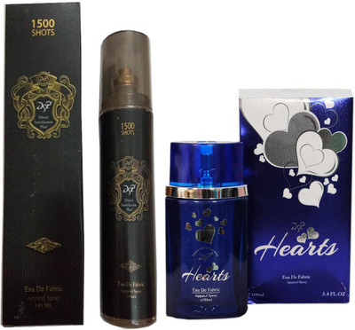 

dsp HEARTS BLUE PERFUME 100 ML +1500 SHOTS PERFUME 145 ML Eau de Parfum - 145 ml(For Men & Women)