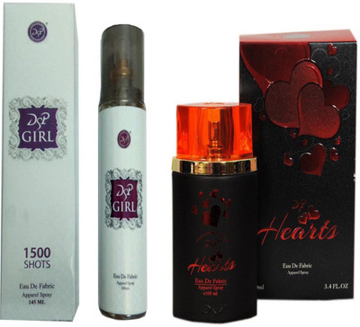 

dsp HEARTS RED PERFUME 100 ML +GIRL 1500 SHOTS PERFUME 145 ML Eau de Parfum - 145 ml(For Men & Women)