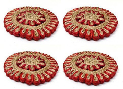 

Prime Handmade Jute Cup Coasters for Table, Pet Bowl Mat