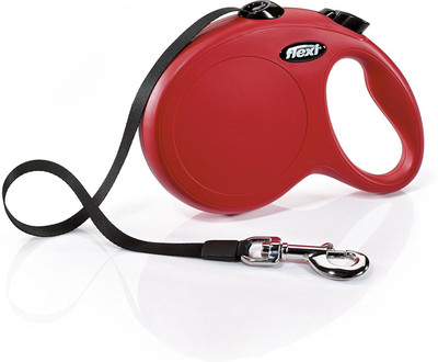 FLEXI New Classic Red Tape 5m 500 cm Dog Strap Leash(Red)