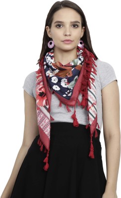 FabSeasons Floral Print Cotton Blend Women Fancy Scarf