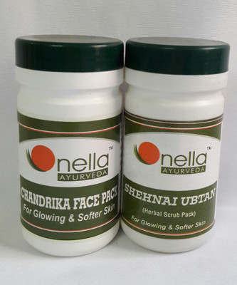 

Onella Ayurveda Combo Pack Chandrika Face Pack+Shehnai Ubtan (200 gm) Scrub(200 g)