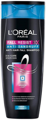 

L'Oreal Fall Resist 3X Anti-Dandruff & Hair Fall Shampoo(396 ml)