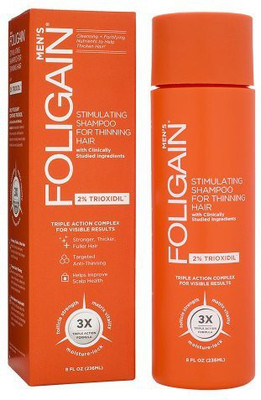 

Foligain Shampoo trioxidil Men Hair Regrowth Fights the Fall of the hair and scalp Strengthens Paraben Free and sulphates(236 ml)