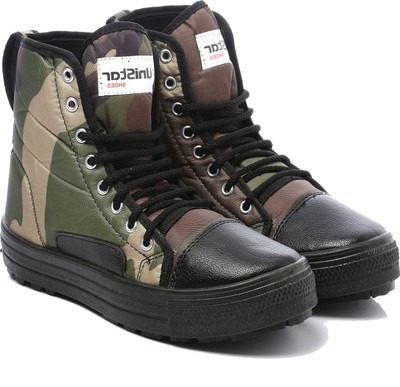 

Unistar Jungle Boots- Oil Stain & Water Resistant- Extra Cushion InnerSole -Light Weight Trekking Shoes Boots Boots For Men(Multicolor, Multi