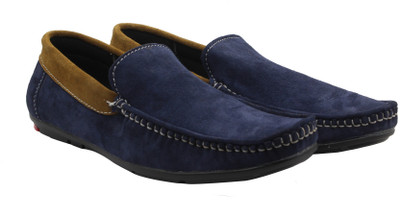 

LeatherKraft Leather Loafers For Men(Blue