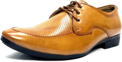 

Prayog Tan Brown Mens Formal Partywear Shoes Derby For Men(Tan