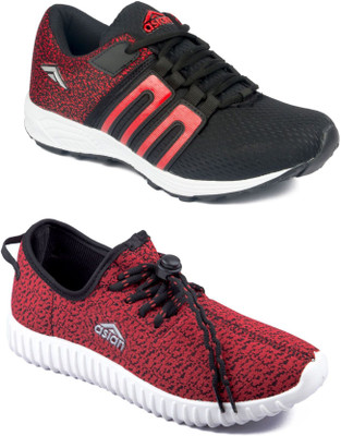 

Asian Men Casual & Running Shoes Combo Pack of 2 Training & Gym Shoes For Men(Black, Red, Multicolor