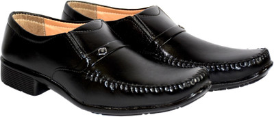 

Platly Genuine Leather Formal Shoes Slip On For Men(Black