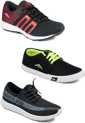 

Asian Men Casual & Running Shoes Combo Pack of 3 Casuals For Men(Multicolor