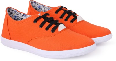 KANEGGYE Sneakers For Men(Black, Orange , 9)