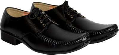 

Platly Genuine Leather Formal Shoes Lace Up For Men(Black