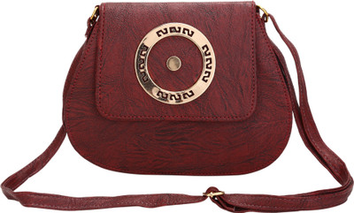 

VASTRESHA Women Maroon Genuine Leather Sling Bag