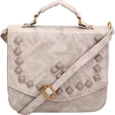 

VASTRESHA Women Grey Genuine Leather Sling Bag