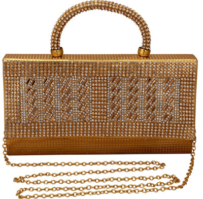 

VASTRESHA Women Gold Leatherette Sling Bag