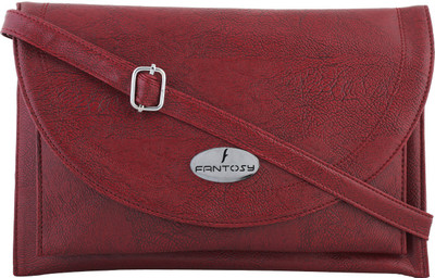 

Fantosy Women Casual Maroon PU Sling Bag