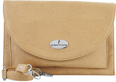 

Fantosy Women Casual Beige PU Sling Bag