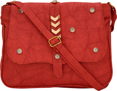 

VASTRESHA Women Red Genuine Leather Sling Bag