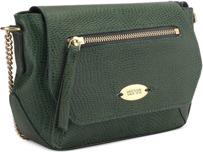 

Hidesign Women Casual Green Genuine Leather Shoulder Bag