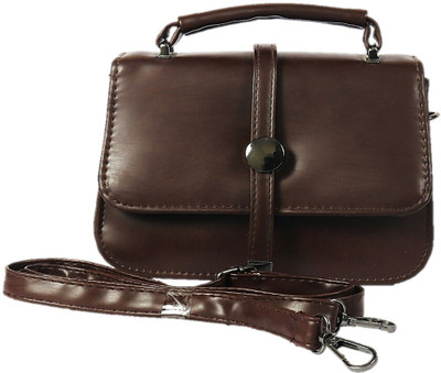 

Rahul Enterprises Girls Tan Leatherette Sling Bag
