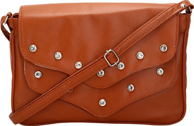 

VASTRESHA Women Brown Genuine Leather Sling Bag