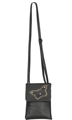 

Swiss Women Black Leatherette Sling Bag