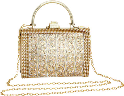 

VASTRESHA Women Gold Leatherette Sling Bag