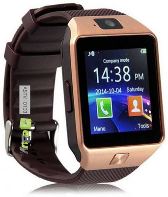 

VG E-MART DZ09 Smartwatch(Brown Strap REGULAR)