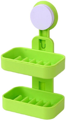 

ATOOZED Double Layer Soap Holder with Suction Cup(Multicolor)