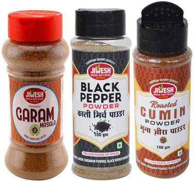 

Jiwesh SPICES SPECIAL COMBO PACK 285 GRAMS (GARAM MASALA 125 GRAMS, KALI MIRCH 100 GRAMS, JEERA POWDER 100 GRAMS)(325 g)