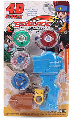 

FLAME 4D System 4 in 1 Beyblade With Handle Launcher(Multicolor)