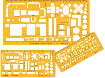 

Isomars Set of 3 Furniture Stencil(Pack of 3, Engraved & Printing)