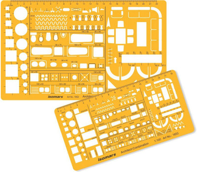 

Isomars Architecture Designing Stencil(Pack of 2, Engraved & Printed)