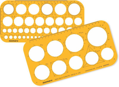 

Isomars Set of 2 Circle Stencil(Pack of 2, Engraved & Printing)