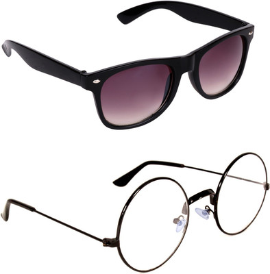 63% OFF on CRIBA Round, Wayfarer Sunglasses(For Men, Clear, Grey