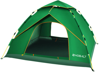 

KOBALT ® Basics 4 Season Double Door Automatic 4 persons Tent - For Camping and outdoor(Green), Blackish green